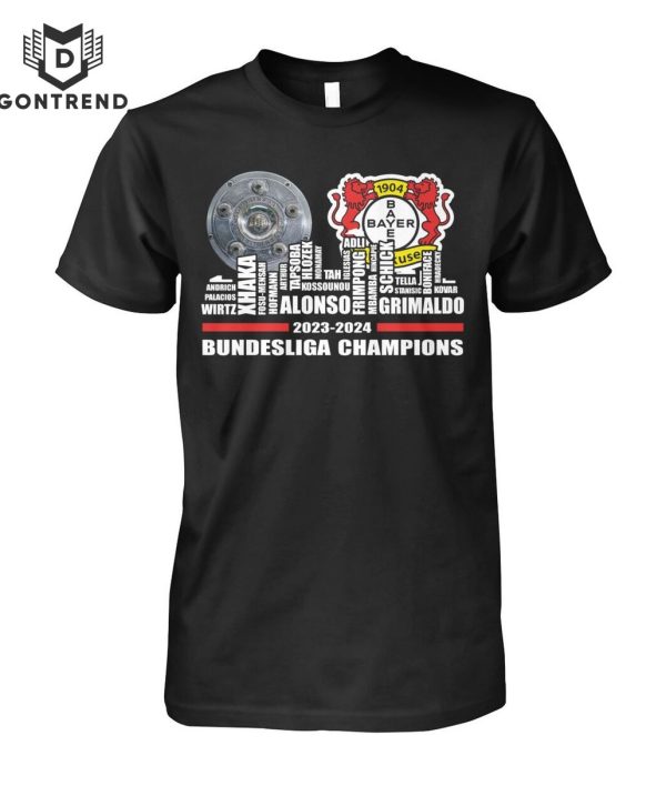 2023-2024 Bayer 04 Leverkusen Bundesliga Champions T-Shirt