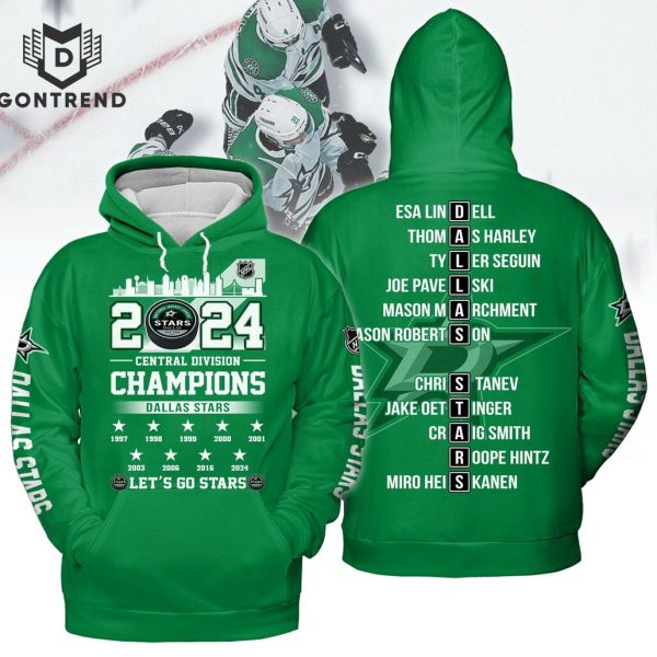 2024 Central Division Champions Dallas Stars Let Go Stars Hoodie