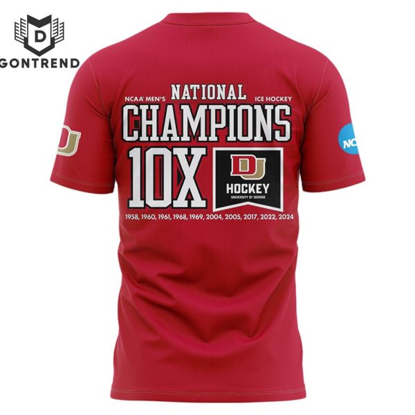 2024 NCAA Division National Champions Men Ice Hockey Denver Pioneers 3D T-Shirt