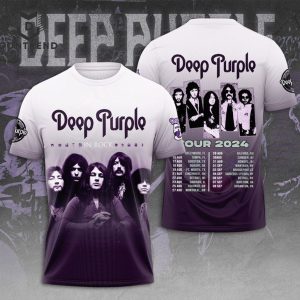 Deep Purple In Rock Tour 2024 Design 3D T-Shirt