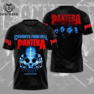 Cowboys From Hell Pantera Domination Design 3D T-Shirt