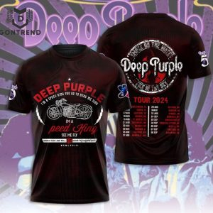 Deep Purple I am A Peed King See Me Fly Design 3D T-Shirt