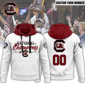 South Carolina Gamecocks 2024 NCAA Womens Basketball National Champions Design White Hoodie