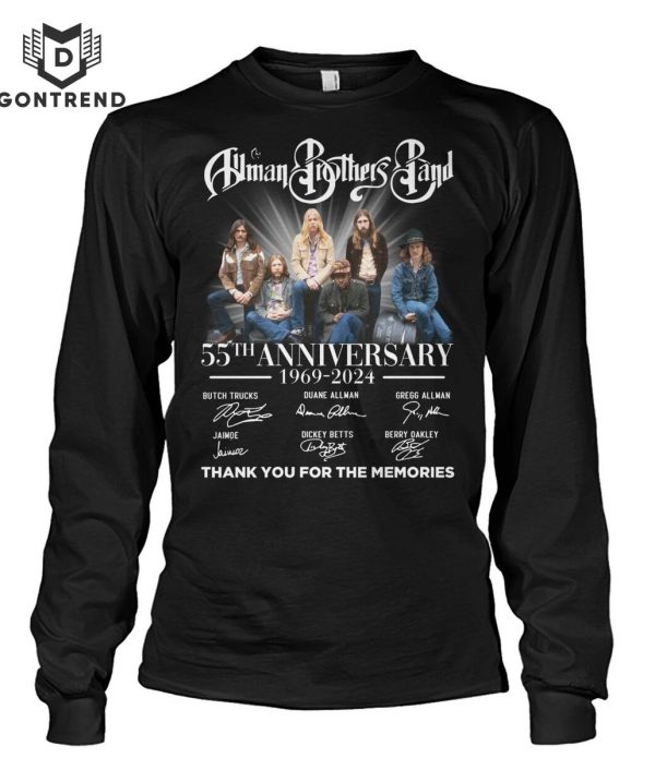 Allman Brothers Band 55th Anniversary 1969-2024 Signature Thank You For The Memories T-Shirt