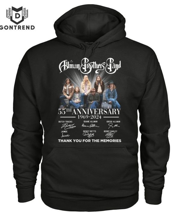 Allman Brothers Band 55th Anniversary 1969-2024 Signature Thank You For The Memories T-Shirt