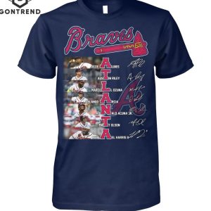 Atlanta Braves Baseball Team Signature T-Shirt