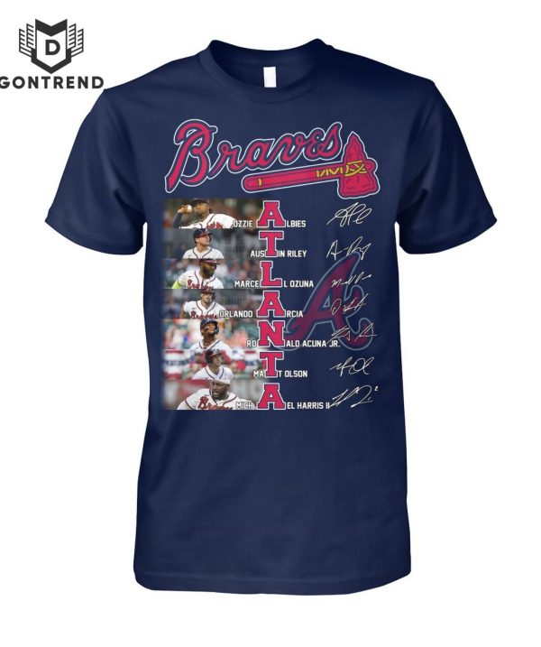 Atlanta Braves Baseball Team Signature T-Shirt