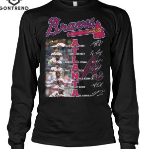 Atlanta Braves Baseball Team Signature T-Shirt