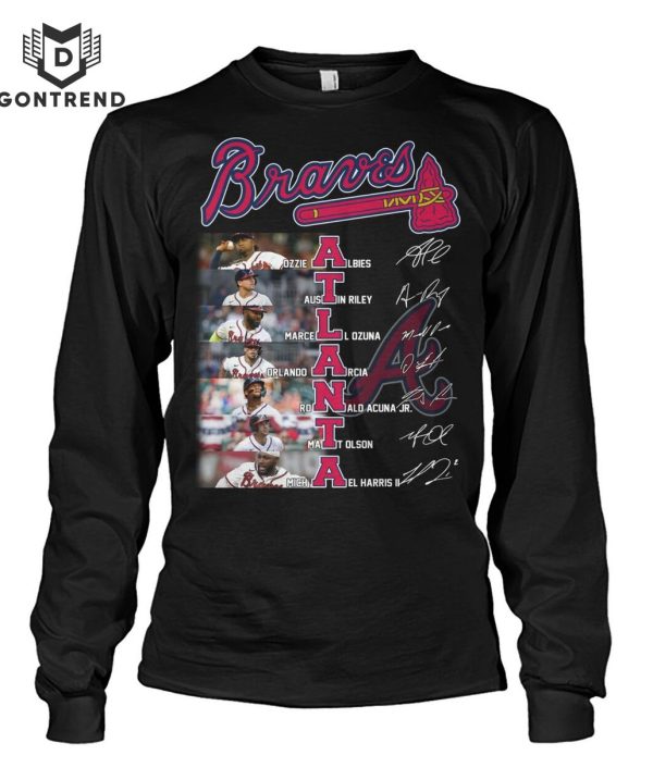 Atlanta Braves Baseball Team Signature T-Shirt