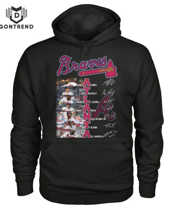 Atlanta Braves Baseball Team Signature T-Shirt