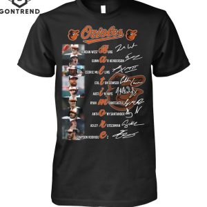 Baltimore Orioles Baseball Team Signature T-Shirt