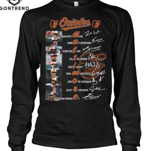 Baltimore Orioles Baseball Team Signature T-Shirt