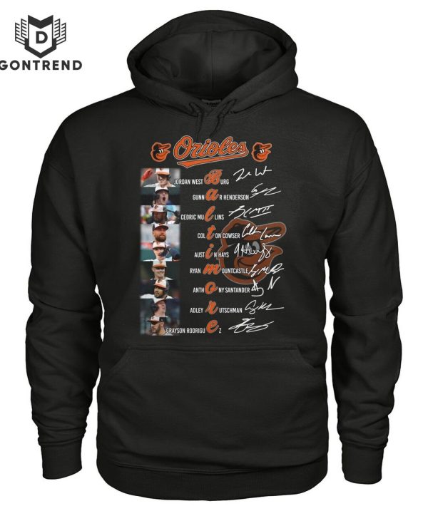 Baltimore Orioles Baseball Team Signature T-Shirt