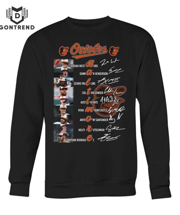 Baltimore Orioles Baseball Team Signature T-Shirt