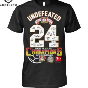 Bayer 04 Leverkusen 2023-2024 Bundesliga Deutsher Champions T-Shirt