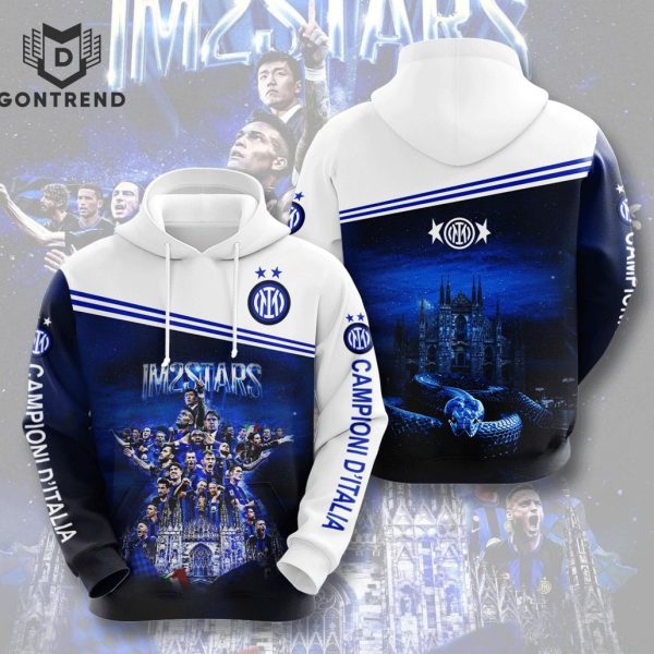 Campione D Italia Inter Milan IM 2stars Design Hoodie