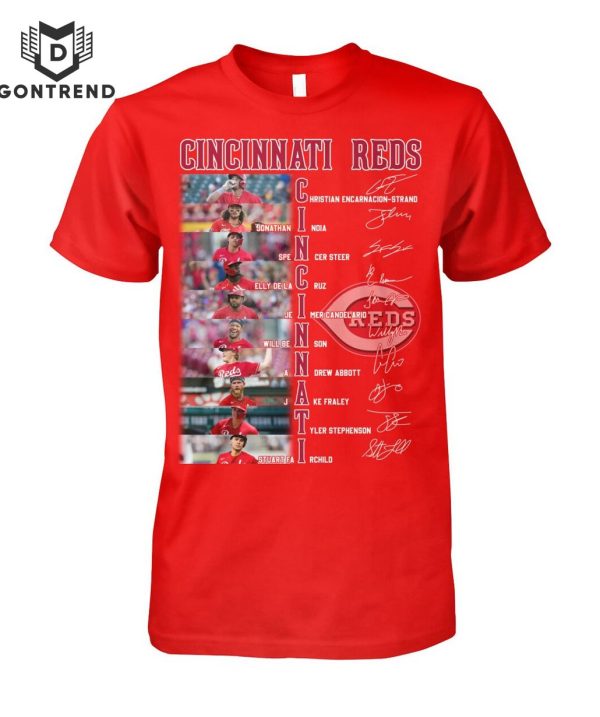 Cincinnati Reds Baseball Team Signature T-Shirt