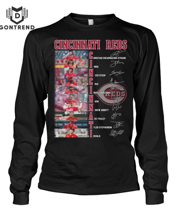 Cincinnati Reds Baseball Team Signature T-Shirt