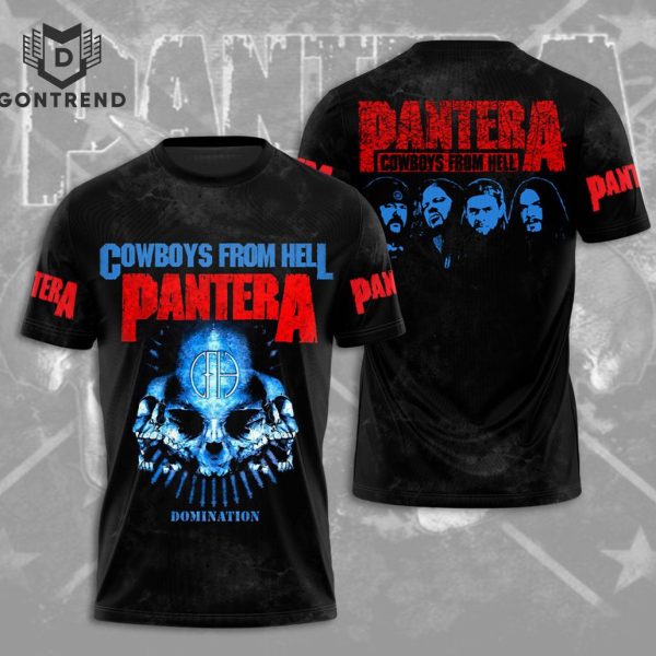 Cowboys From Hell Pantera Domination Design 3D T-Shirt