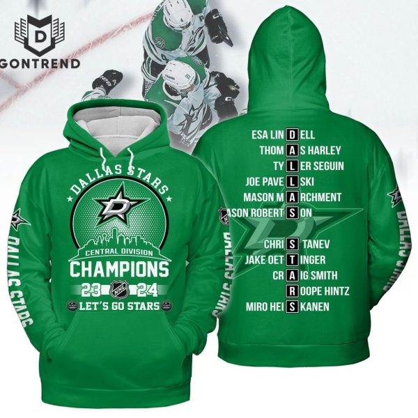 Dallas Stars Central Division Champions 23-24 Let Go Stars Hoodie