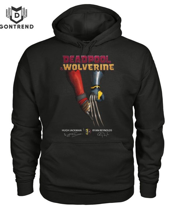 Deadpool And Wolverin Hugh Jackman – Ryan Reynolds Signature T-Shirt