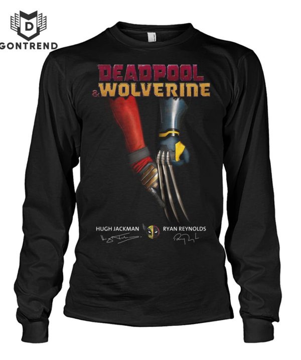 Deadpool And Wolverin Hugh Jackman – Ryan Reynolds Signature T-Shirt