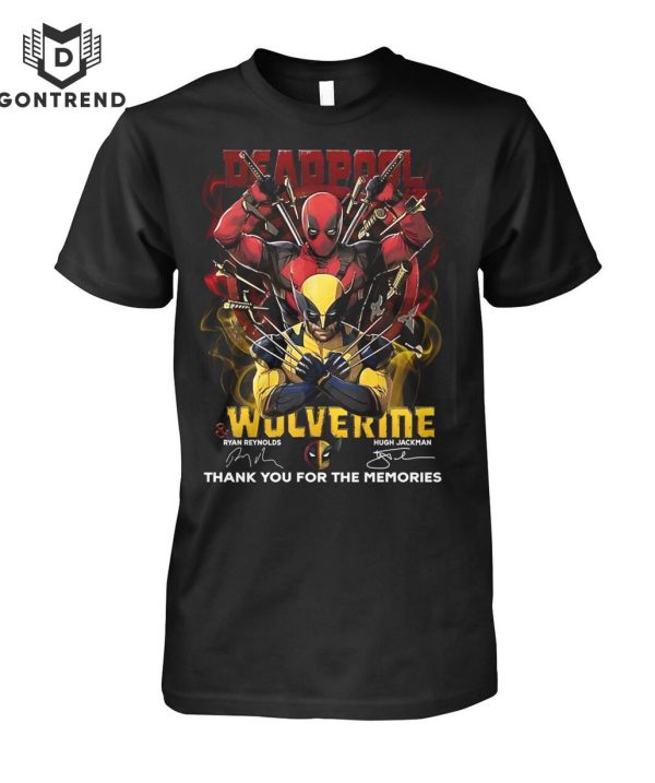 Deadpool And Wolverin Signature Thank You For The Memories T-Shirt