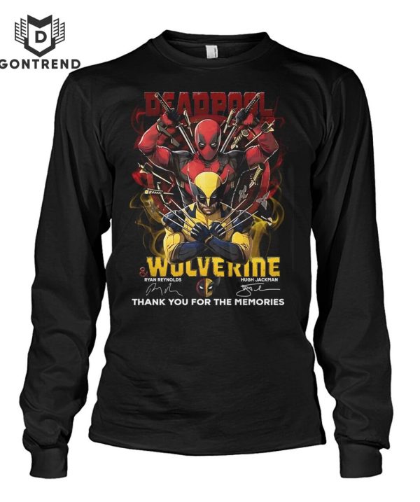 Deadpool And Wolverin Signature Thank You For The Memories T-Shirt