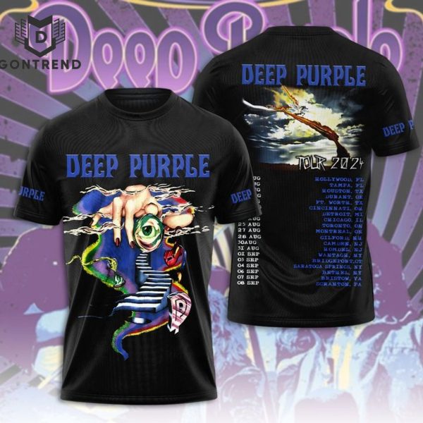 Deep Purple Tour 2024 Special Design 3D T-Shirt