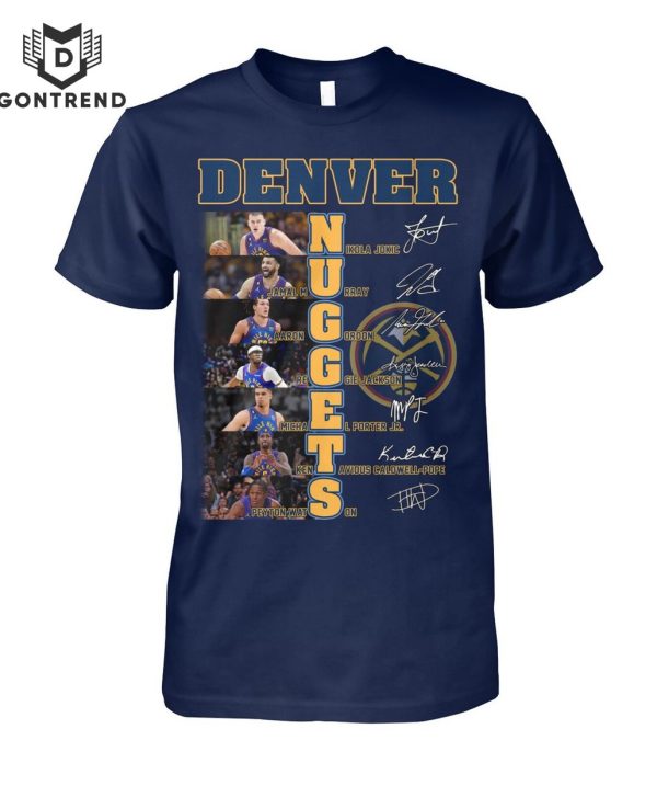 Denver Nuggets Basketball Team Signature T-Shirt