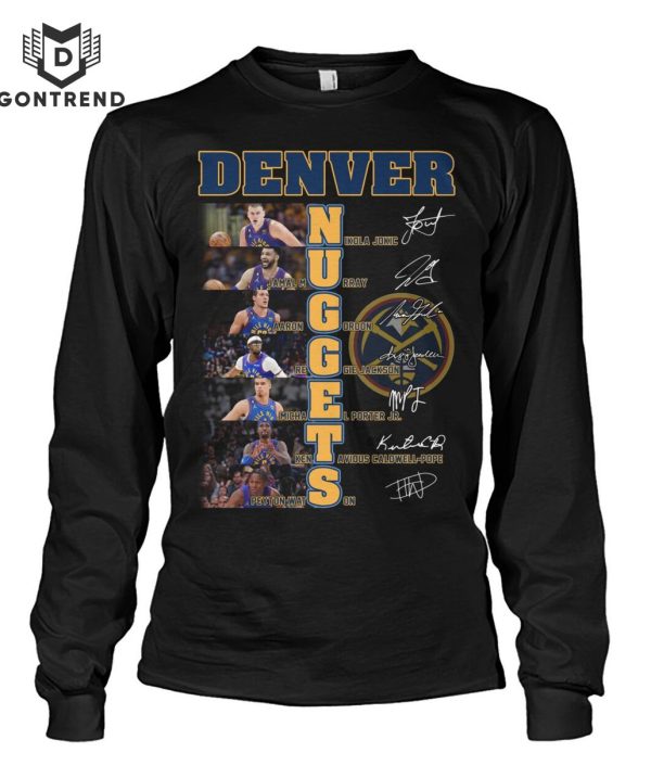 Denver Nuggets Basketball Team Signature T-Shirt