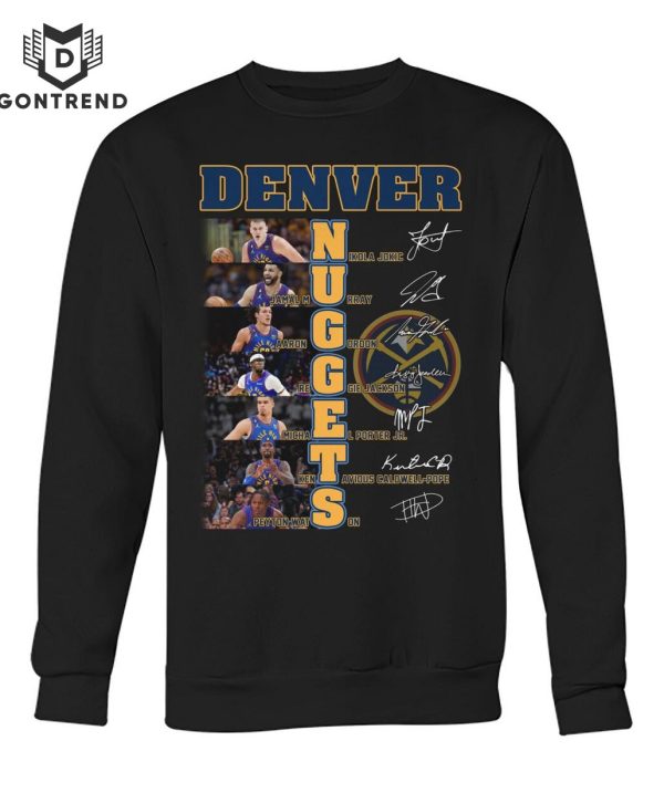 Denver Nuggets Basketball Team Signature T-Shirt