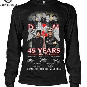 Depeche Mode 45 Years 1980-2025 Signature Thank You For The Memories T-Shirt