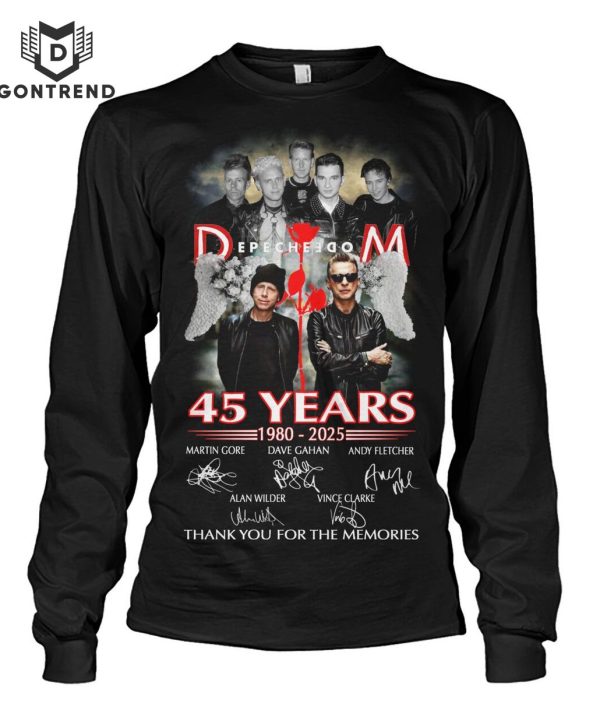 Depeche Mode 45 Years 1980-2025 Signature Thank You For The Memories T-Shirt