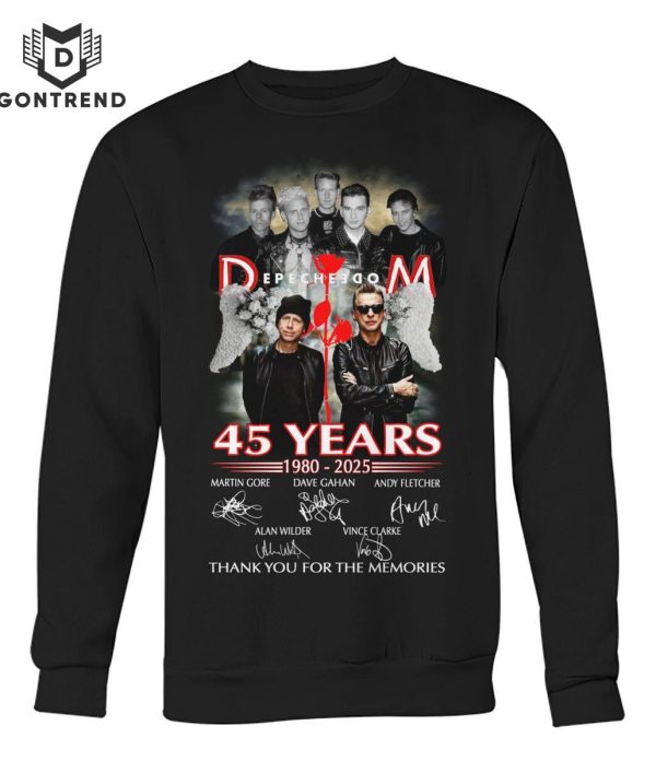 Depeche Mode 45 Years 1980-2025 Signature Thank You For The Memories T-Shirt