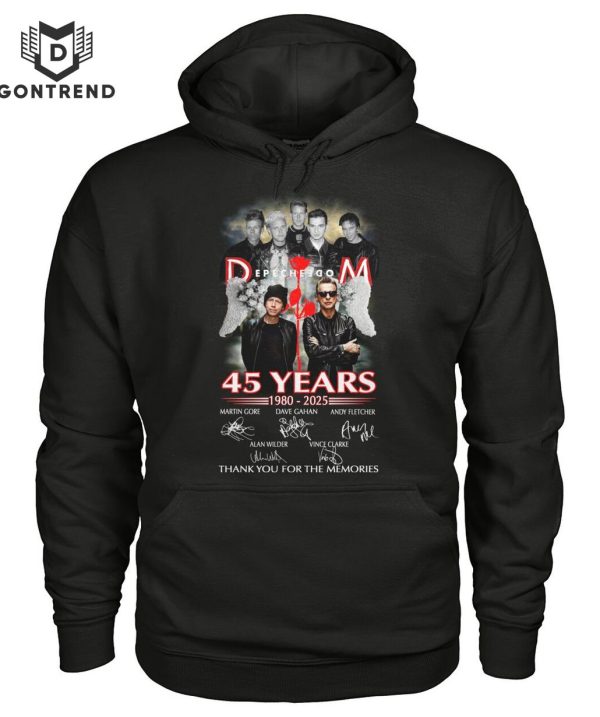 Depeche Mode 45 Years 1980-2025 Signature Thank You For The Memories T-Shirt