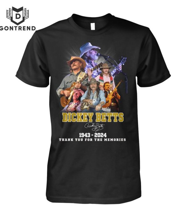 Dickey Betts 1943-2024 Signature Thank You For The Memories T-Shirt