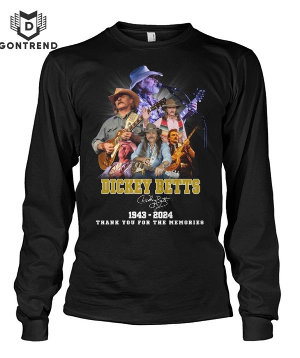 Dickey Betts 1943-2024 Signature Thank You For The Memories T-Shirt