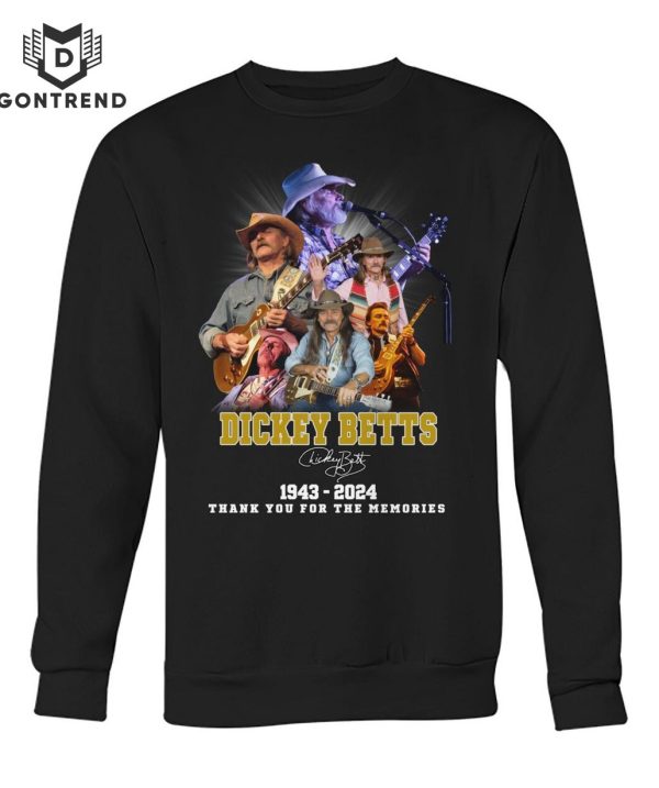 Dickey Betts 1943-2024 Signature Thank You For The Memories T-Shirt