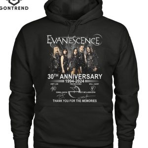 Evanescence 30th Anniversary 1994-2024 Signature Thank You For The Memories T-Shirt