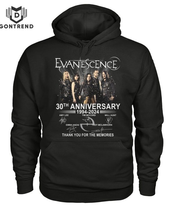 Evanescence 30th Anniversary 1994-2024 Signature Thank You For The Memories T-Shirt