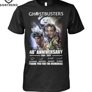 Ghostbusters 40th Anniversary 1984-2024 Siganture Thank You For The Memories Unisex T-Shirt