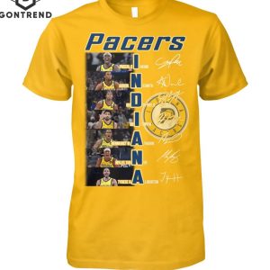 Indiana Pacers Mens Basketball Team Signature T-Shirt