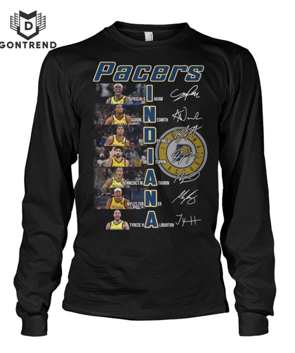 Indiana Pacers Mens Basketball Team Signature T-Shirt