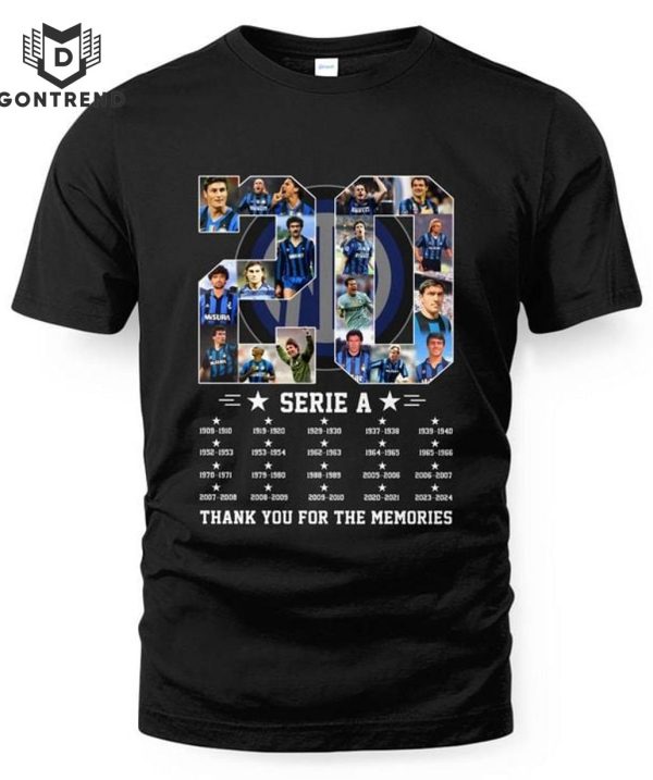 Inter Milan Campioni D Italia 20 Thank You For The Memories T-Shirt