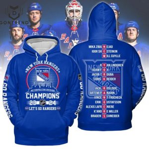 New York Rangers Metropolitan Divison Champions 2023-2-24 Let Go Rangers Hoodie