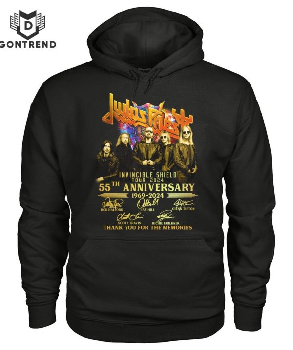 Judas Priest Invincible Shield Tour 2024 55th Anniversary 1969-2024 Signature Thank You For The Memories T-Shirt