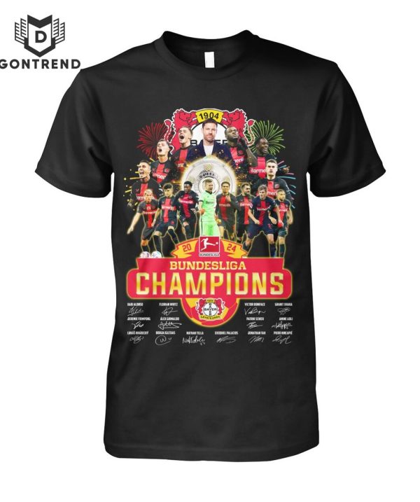 Leverkusen Bundesliga Champions 2024 Signature T-Shirt