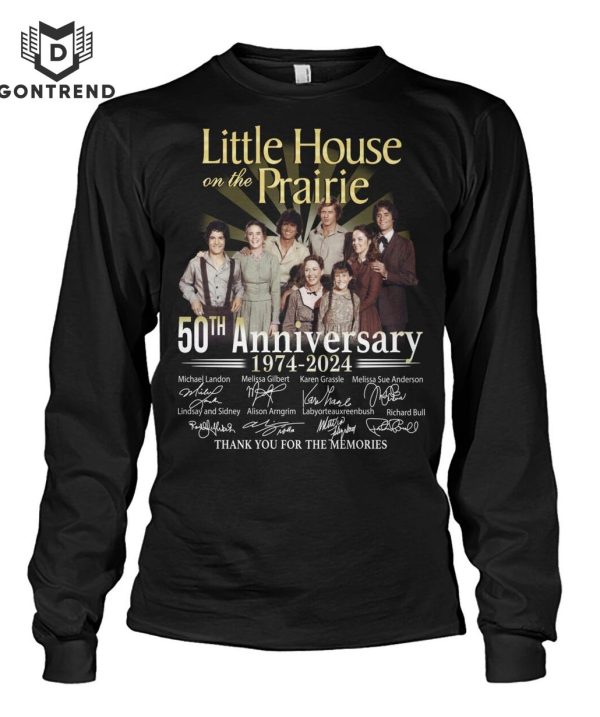 Little House On The Prairie 50th Anniversary 1974-2024 Signature Thank You For The Memories T-Shirt