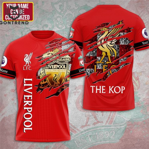 Liverpool FC The Kop Special Design Red 3D T-Shirt